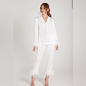 Nadine Merabi Darcie White Pajama Set